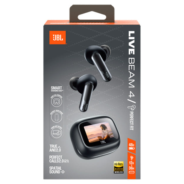 JBL Live Beam 4 True Wireless Noise Cancelling In-Ear Earbuds - Black