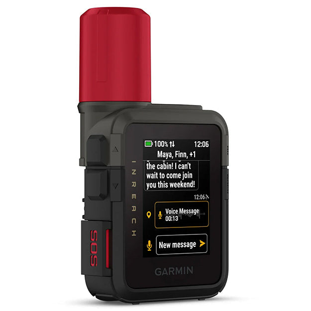 Garmin inReach Mini 3 Plus Rugged Compact SOS Satellite Communicator With Photo And Voice Messaging - Black & Red