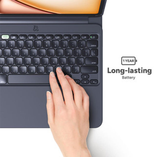 Zagg Pro Keys 2 Bluetooth Keyboard Folio Case For iPad Air 13"(M3/M2) - Black