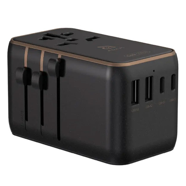 Adam Elements T100L 100W Universal Travel Adapter With Built-In USB-C Cable