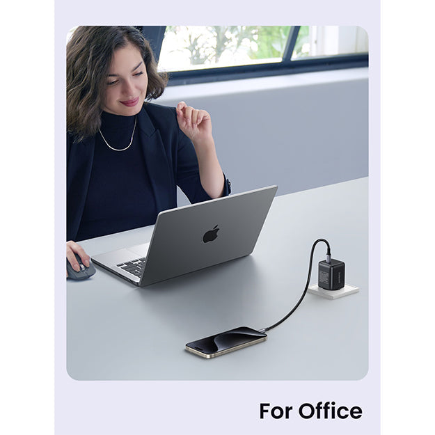 UGreen 1 Port PD Wall Charger With Cable 30W – Black