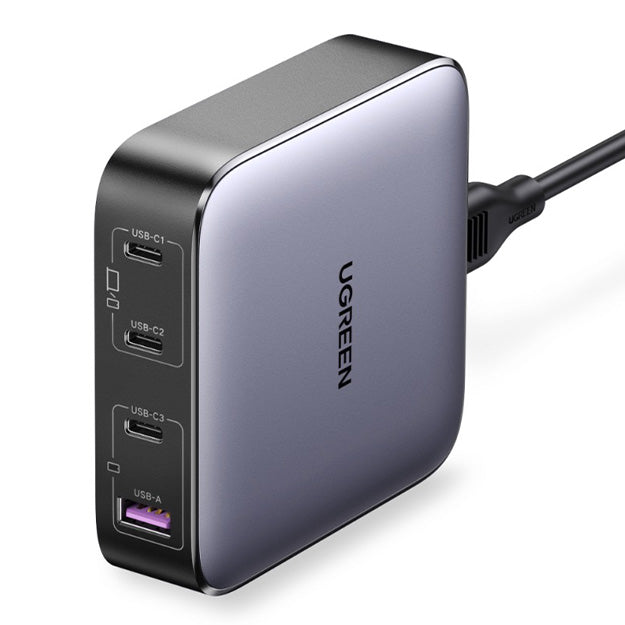 Ugreen Nexode 4Port GaN 100W Desktop Charger With Cable - Grey