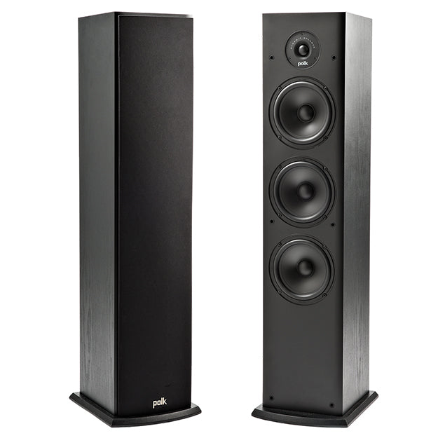 Polk T50 5.0 System Bundle With Denon AVRX580BT Network AV Receiver - Black