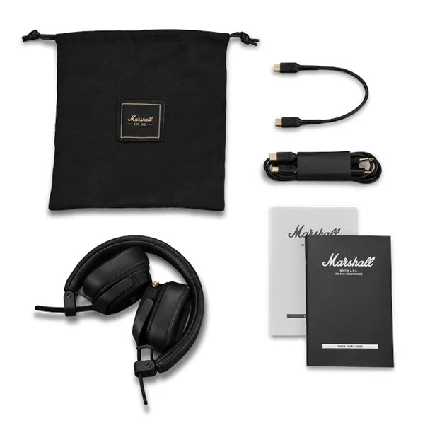 Marshall Milton Bluetooth On-Ear ANC Headphones - Black
