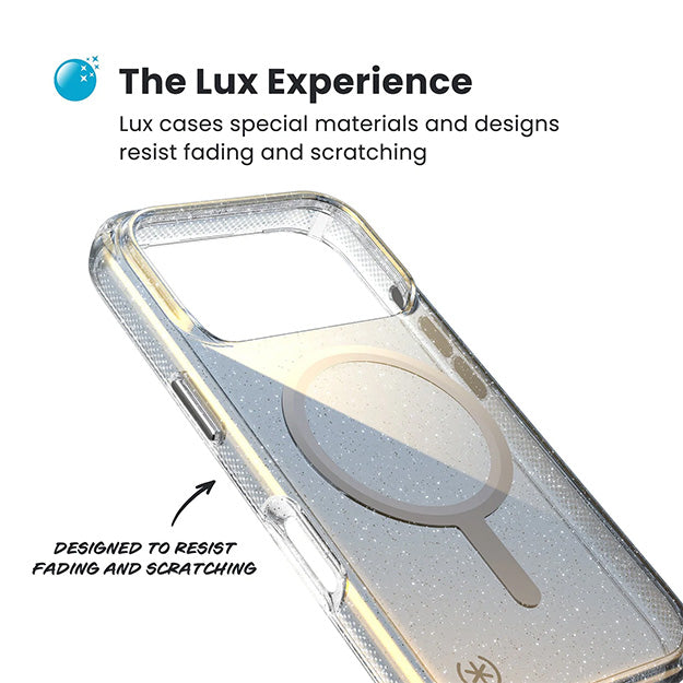 Speck Presidio Lux Glitter Case With MagSafe For iPhone 17 PRO