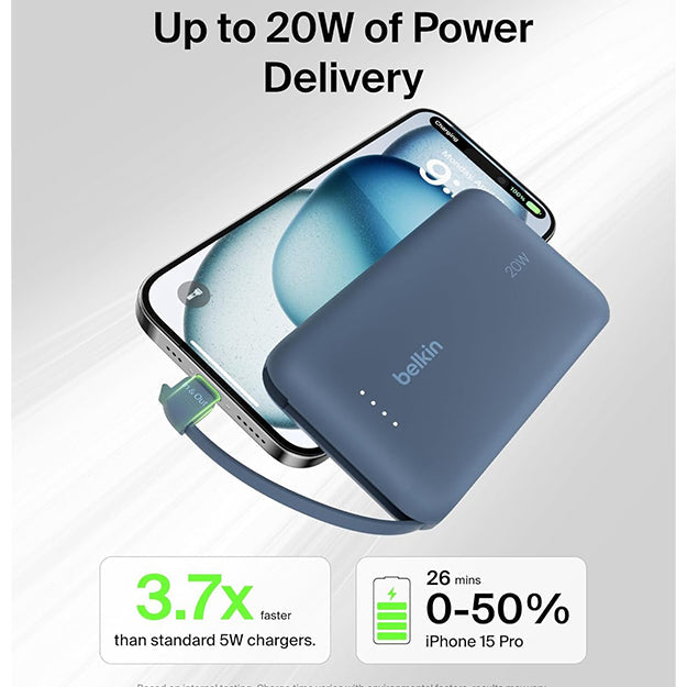 Belkin BoostCharge 10 000 mAh With USB-C Cable Power Bank