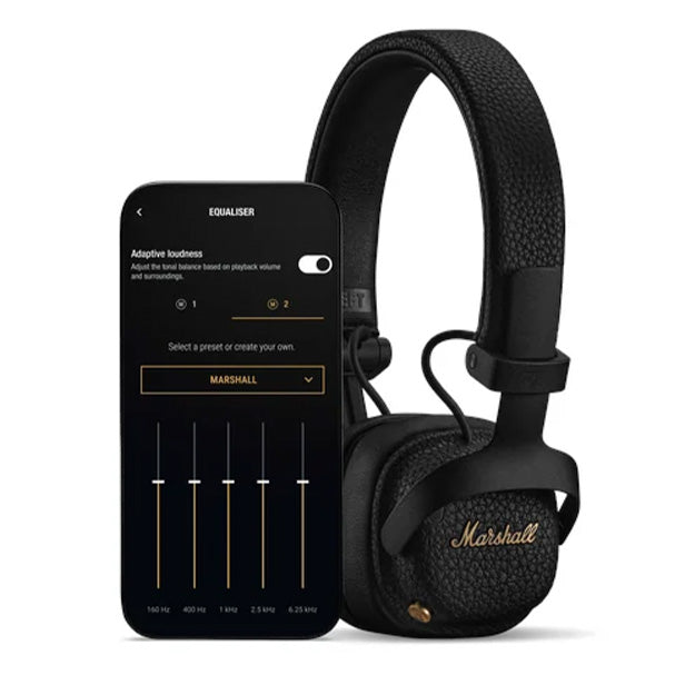 Marshall Milton Bluetooth On-Ear ANC Headphones - Black