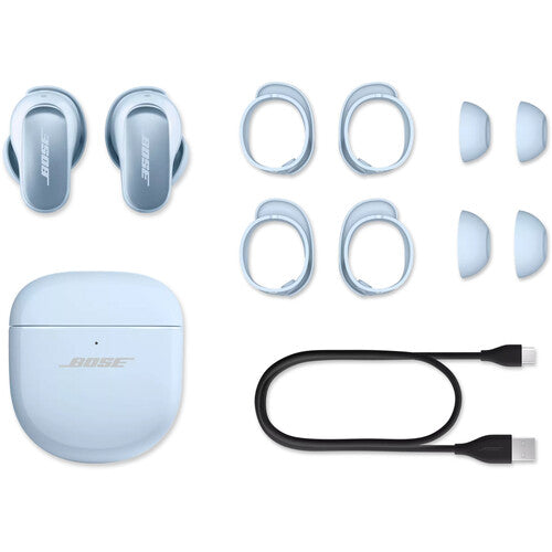 Bose QuietComfort Ultra Earbuds Noise-Cancelling True Wireless In-Ear Headphones (Unboxed Deal) - Moonstone Blue
