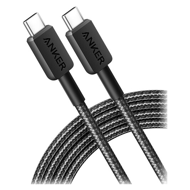 Anker 322 Braided USB-C To USB-C Charging Cable 1.8m - Black