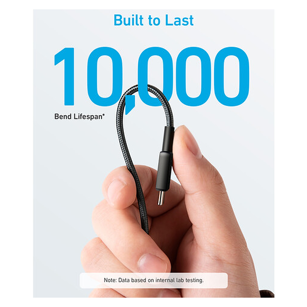 Anker 322 Braided USB-C To USB-C Charging Cable 1.8m - Black