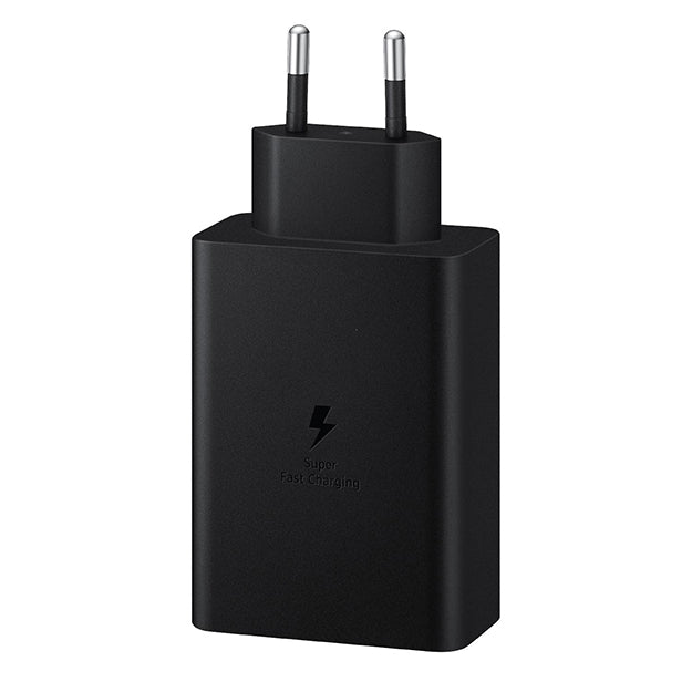 Samsung Original 3 Port Travel Adapter Trio 65W + Samsung Original 1 Port Travel Adapter 45W (Charger Bundle) - Black