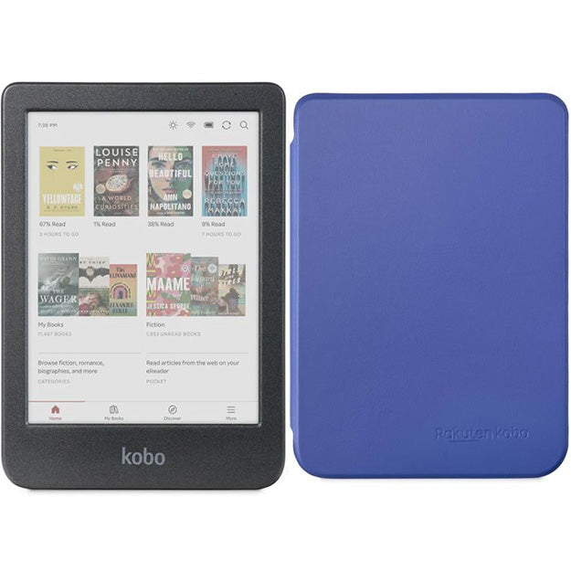 Kobo Clara Colour 6" eReader With Kobo Basic SleepCover - Cobalt Blue