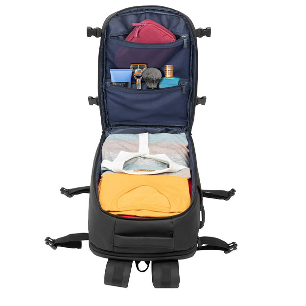 Rivacase 8465 Tegel Coated ECO Travel Business Backpack For Laptops Up To 17.3” - Black