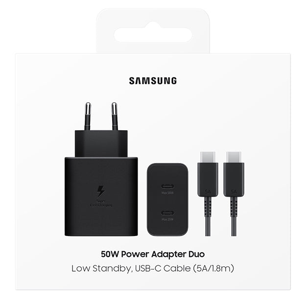 Samsung 2 Port Power Adapter 50W – Black