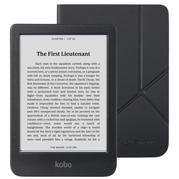 Kobo Clara BW 6" eReader With Original Kobo Clara Sleep Cover Bundle - Black