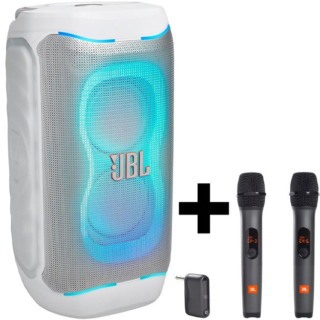 JBL Partybox 130 Portable Bluetooth Speaker With 2 x JBL Wireless Microphones
