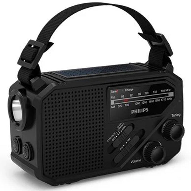 Philips TAR1609/00 Portable FM/AM Radio With Torch - Black