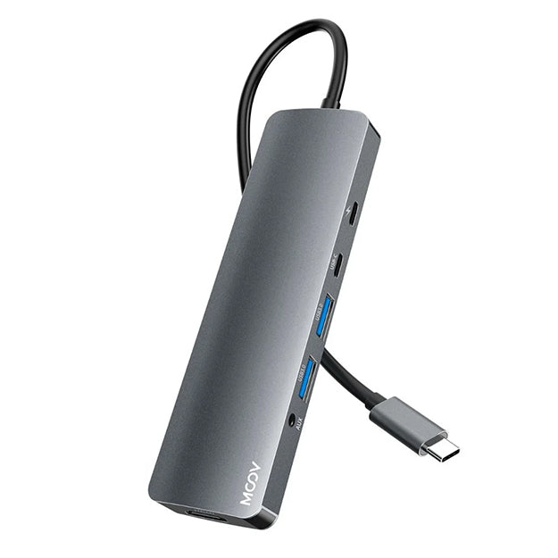 Moov USB-C 6-In-1 Multiport Hub - Grey