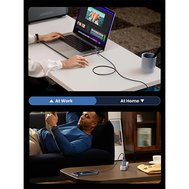 UGreen USB-C To USB-C 240W Cable With Fast Charging 2m - Black