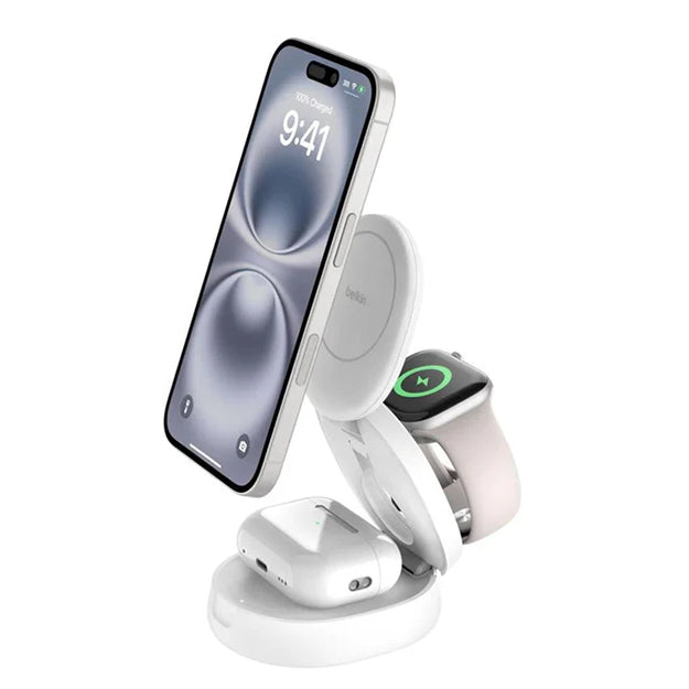 Belkin MagSafe Compatible Wireless Multi Charging Station - White