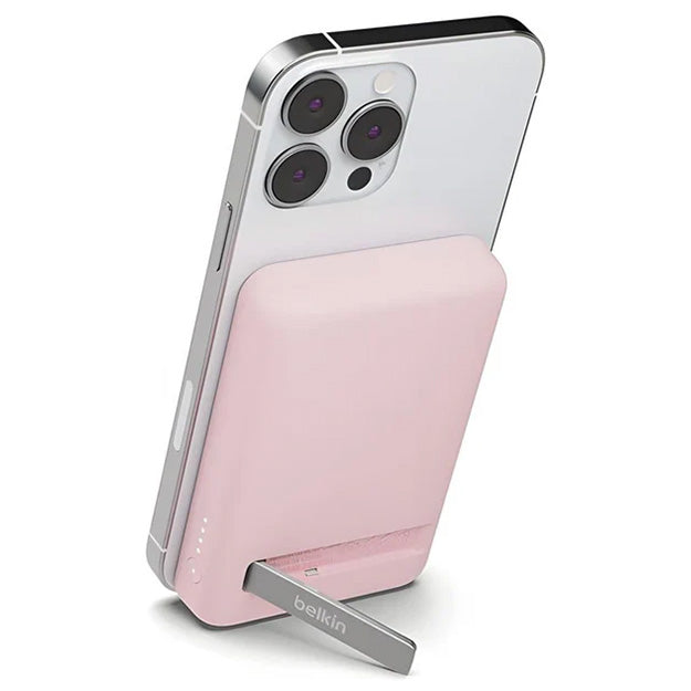 Belkin Magnetic Wireless 5000 mAh Power Bank Plus Stand  - Pink