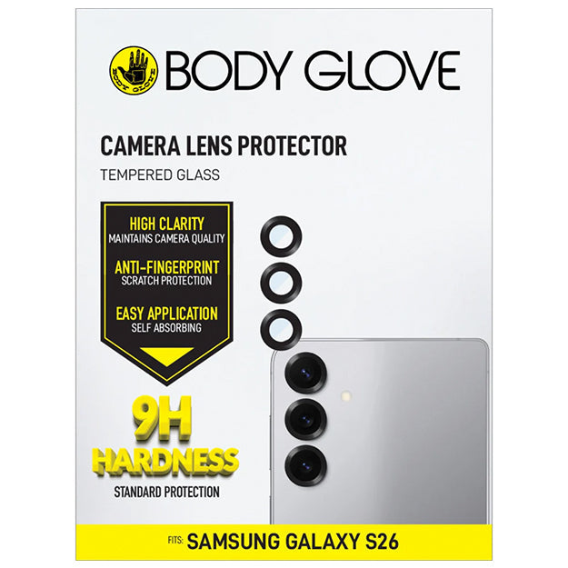 Body Glove Tempered Glass Camera Screen Protector For Samsung Galaxy S26 - Black Border
