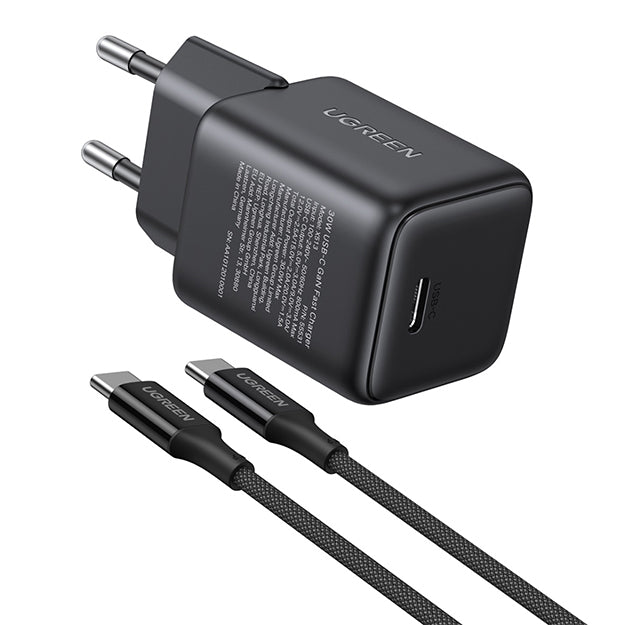 UGreen 1 Port PD Wall Charger With Cable 30W – Black