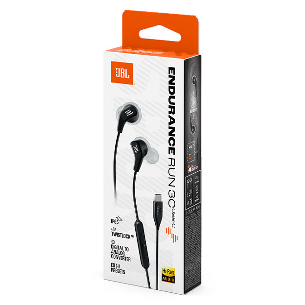 JBL Endurance Run 3C Wired USB-C Sport In-Ear Headphones