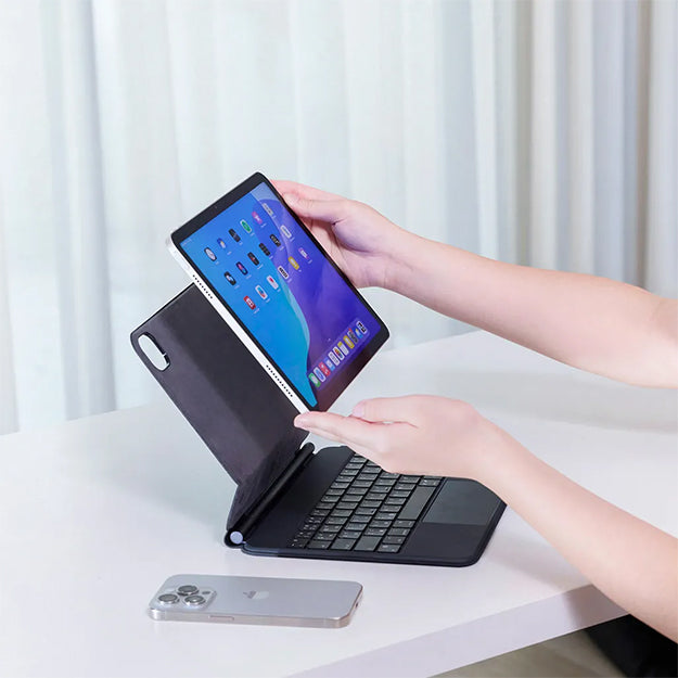 Adam Elements Matrix 12 iPad Magic Keyboard For iPad Air 13" M2 , Pro 12.9" (3rd - 6th Gen) - Black