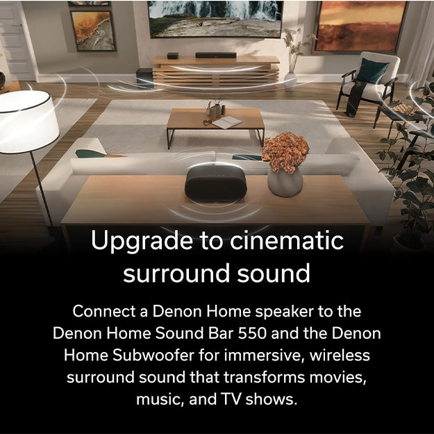 Denon Home 600 Wireless Smart Speaker (Bluetooth, Wi-Fi & AirPlay 2)