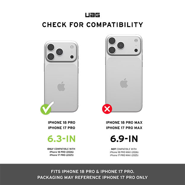 UAG Pathfinder Clear Magnetic For Apple iPhone 18 PRO / 17 PRO - Ice/Silver