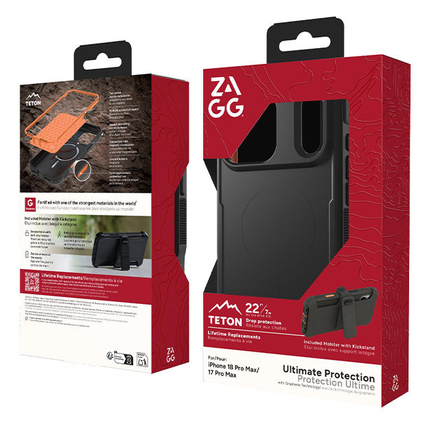 Zagg Teton Snap With Kickstand For Apple iPhone 18 PRO MAX / 17 PRO MAX - Orange