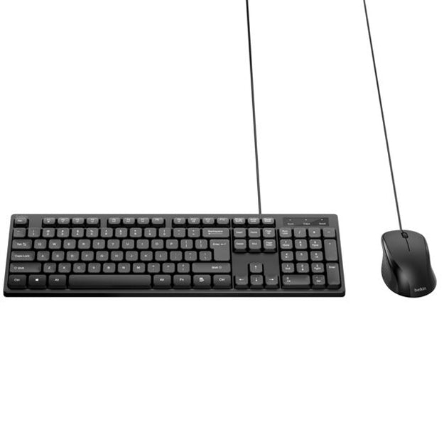 Belkin Wired USB-A Keyboard And Mouse Combo - Black