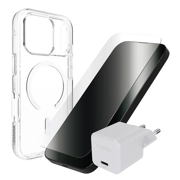 Zagg Phone Case / Screenguard / Wall Charger Premium Bundle For Apple iPhone 18 Pro Max / iPhone 17 Pro Max
