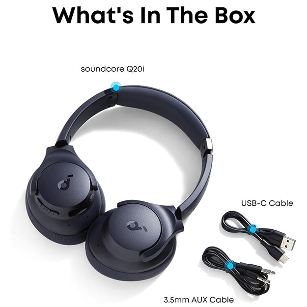Anker Soundcore Q20i Hybrid Active Noise Cancelling Over-Ear Bluetooth Headphones