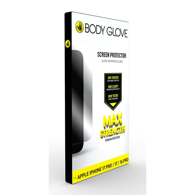 Body Glove Ultra Tempered Glass Screen Protector For Apple iPhone 17 Pro / 17 / 16 Pro – Clear