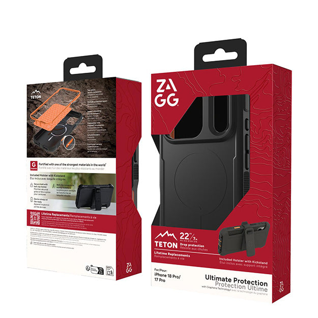Zagg Teton Snap With Kickstand For Apple iPhone 18 PRO / 17 PRO - Orange