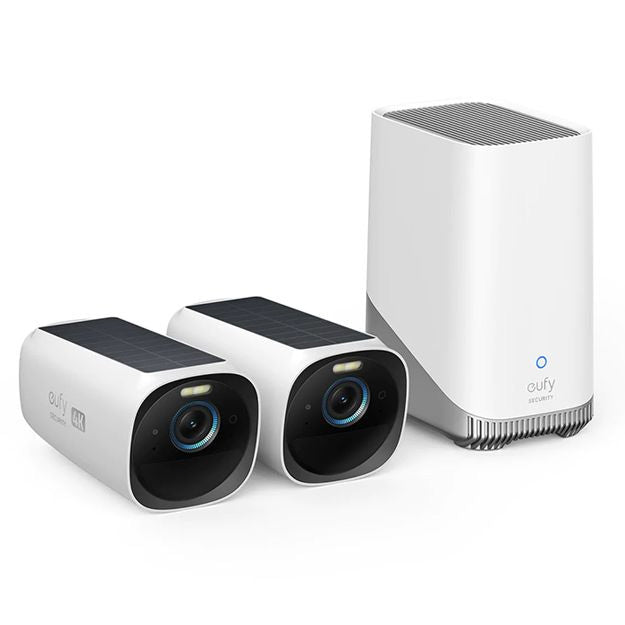 Eufy S330 (2 Pack) Camera Kit 4K Smart Solar Powered Wireless Outdoor Security Camera - White