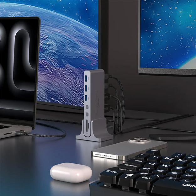 Adam Elements CASA HUB Pro S USB-C 12-in-1 Multi-Function Hub - Grey