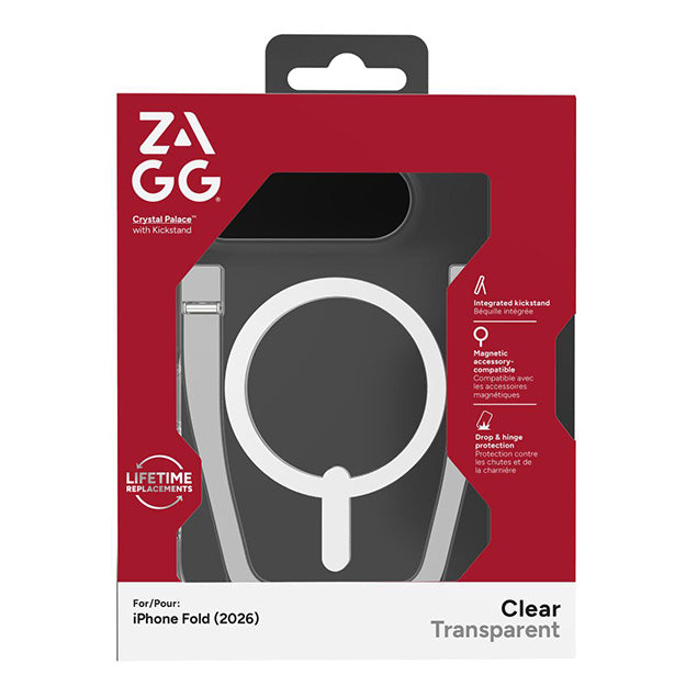 Zagg Crystal Palace Snap MagSafe Case With KickStand For Apple iPhone DUO - Clear