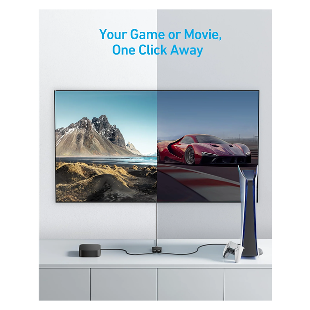 Anker HDMI Switch (2 in 1 Out, 4K HDMI) - Grey