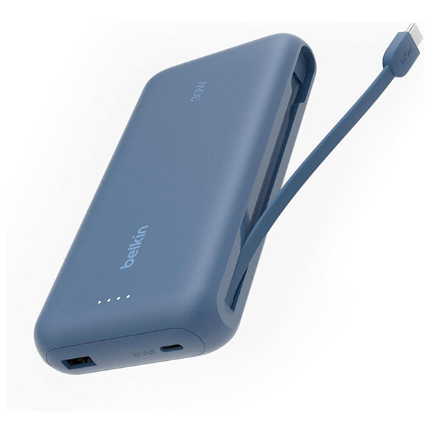 Belkin BoostCharge 20000 mAh PD 30 Watt USB-C Integrated Cable Power Bank