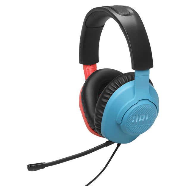 JBL Quantum 100N Wired Over-Ear Gaming Headset With Detachable Mic - Red/Blue