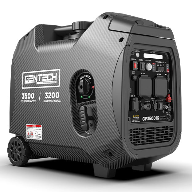 Gentech Power 4500 Watt Digital Pure Sine Wave Petrol Inverter Generator - Black