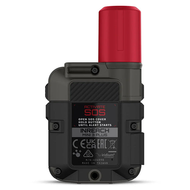 Garmin inReach Mini 3 Plus Rugged Compact SOS Satellite Communicator With Photo And Voice Messaging - Black & Red