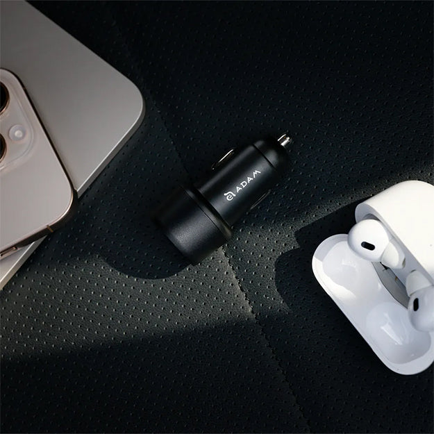 Adam Elements OMNIA C40 40W Fast Dual USB-C Car Charger - Black