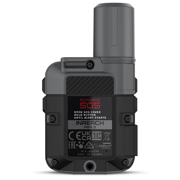 Garmin inReach Mini 3 Rugged Compact SOS Satellite Communicator With Touchscreen - Black & Grey
