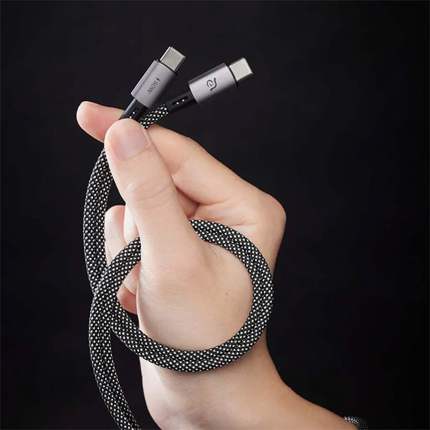 Adam Elements CASA MP100 USB-C To USB-C 240W Magnetic Charging Cable 100cm - Black