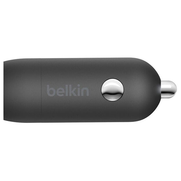 Belkin BoostCharge 30W USB-C Car Charger + USB-C To USB-C Cable - Black