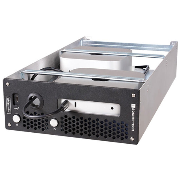 Sonnet Pro Modular 2U Rackmount Enclosure with xMac mini (2024+) - Black